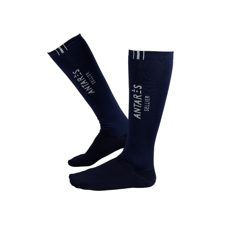 Antarès Sellier - Chaussettes d'équitation unisexe marine | - Ohlala