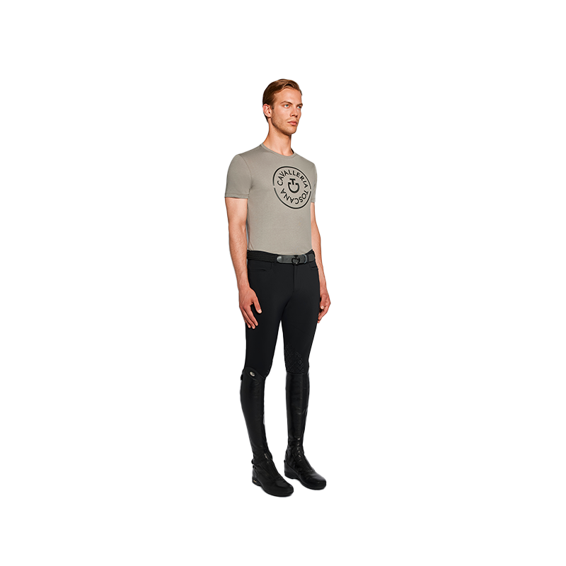 Cavalleria Toscana - Herren Kurzarm-T-Shirt CT Double Orbit Haselnuss | - Ohlala