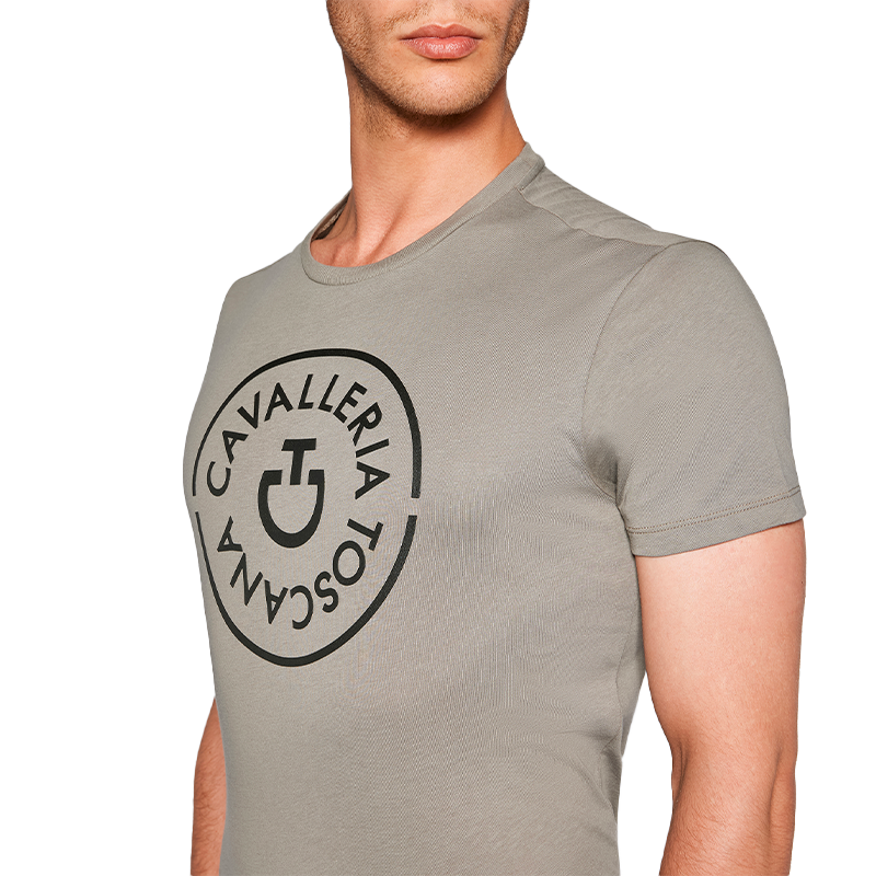 Cavalleria Toscana - Herren Kurzarm-T-Shirt CT Double Orbit Haselnuss | - Ohlala
