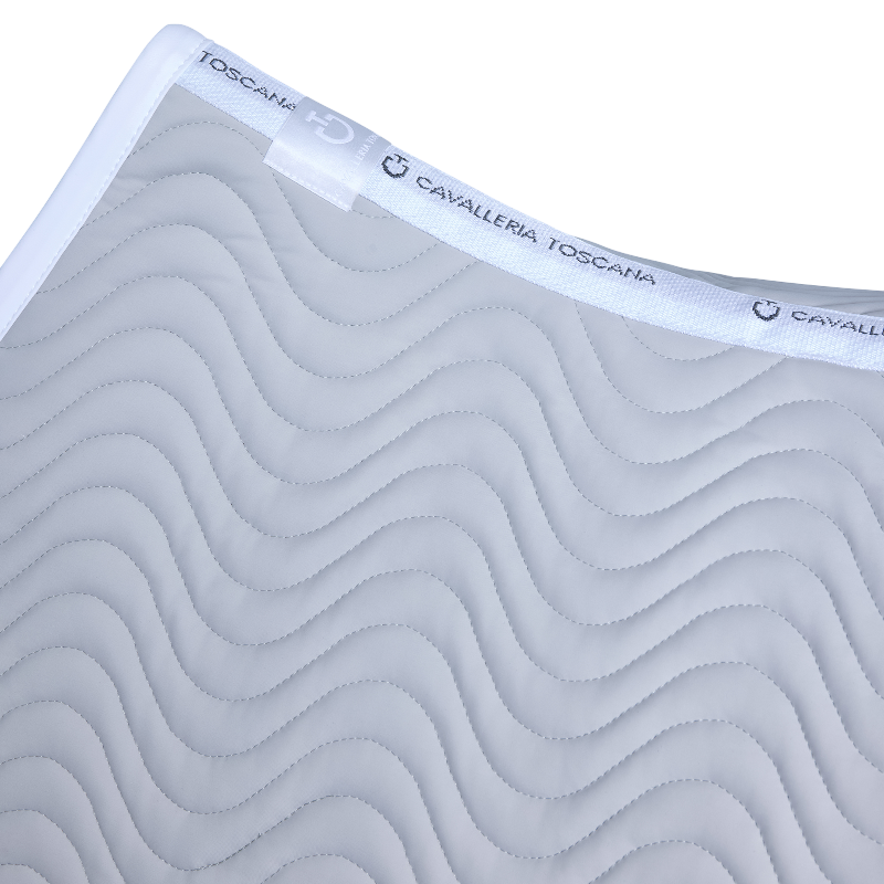 Cavalleria Toscana - Sudadero Double Orbit Wave Quilted gris claro y blanco | - Ohlala