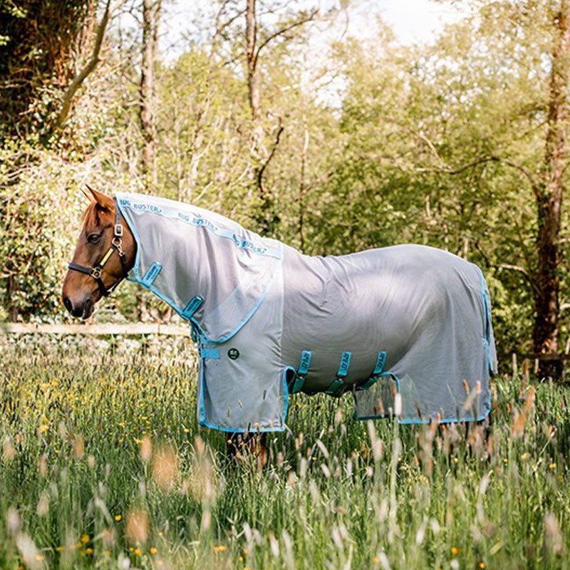 Horseware - Fliegendecke Amigo AmECO bug buster silber/hellblau | - Ohlala