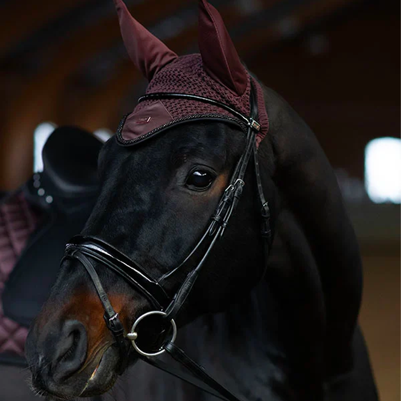 Equestrian Stockholm - Fly veil per cavalli Endless Glow marrone | - Ohlala