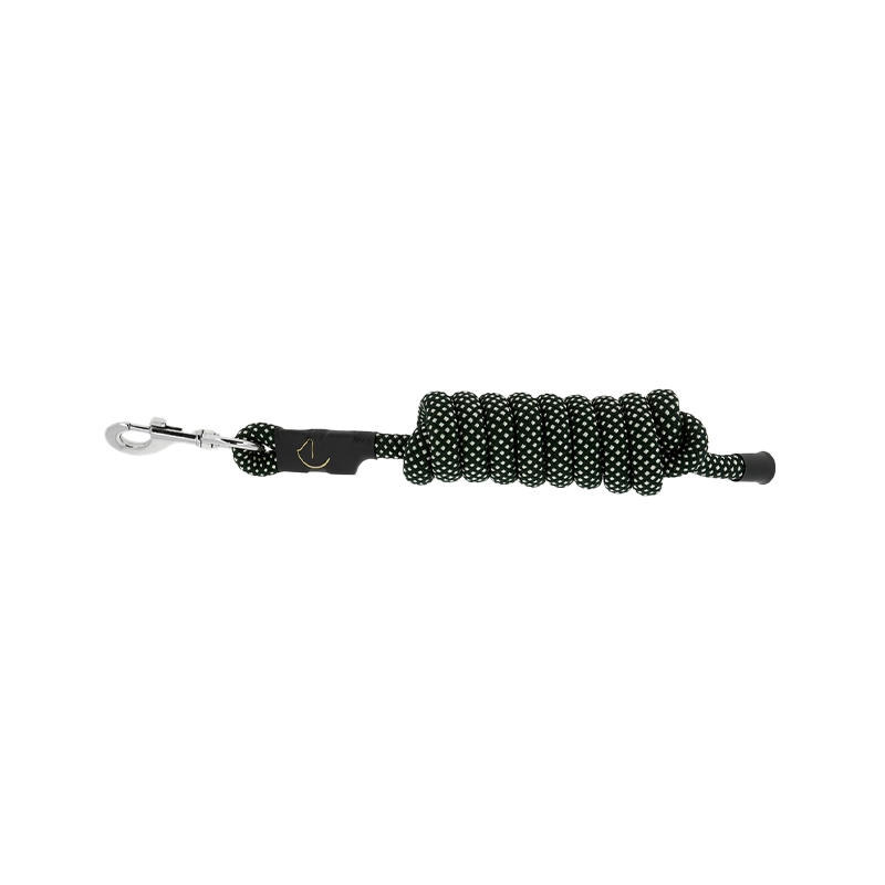 Equithème - Spring lunge line dark green and white | - Ohlala