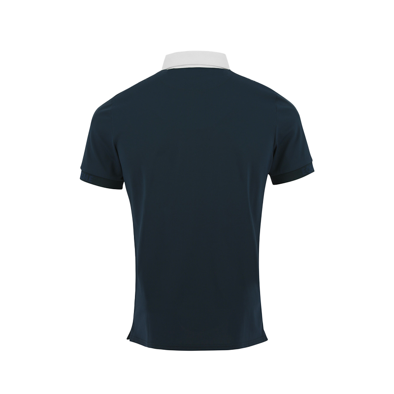 Equithème - Wedstrijdpoloshirt met korte mouwen heren Wellington marine | - Ohlala