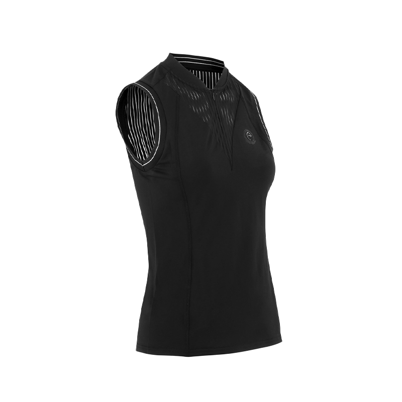 Equithème - Polo senza maniche donna Margot edizione Je t'aime nero | - Ohlala