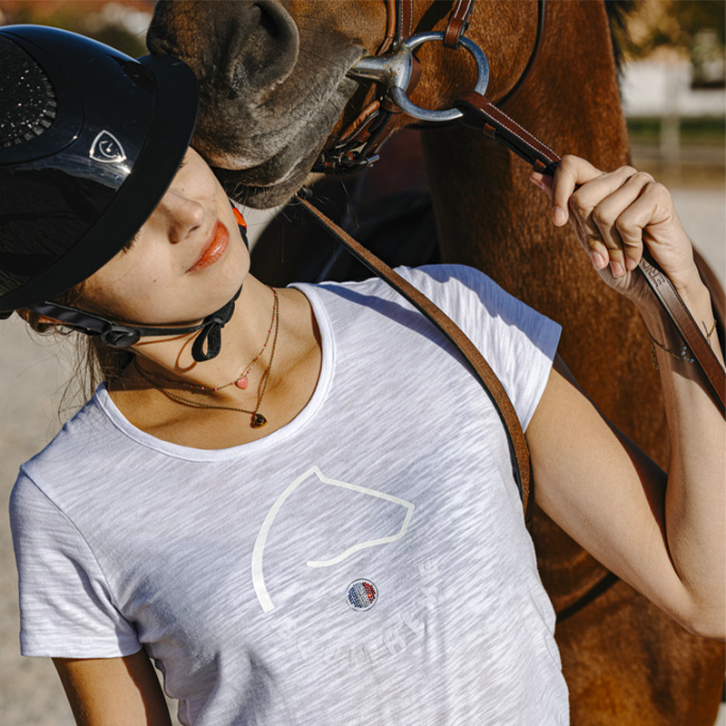 Equithème - Dames T-shirt korte mouwen Claire wit | - Ohlala