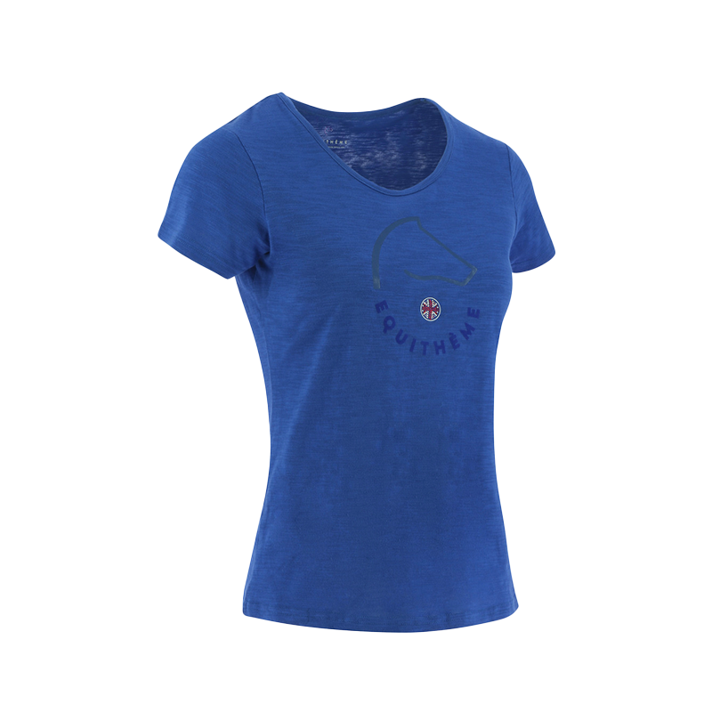Equithème - Dames T-shirt korte mouwen Claire monaco blauw | - Ohlala