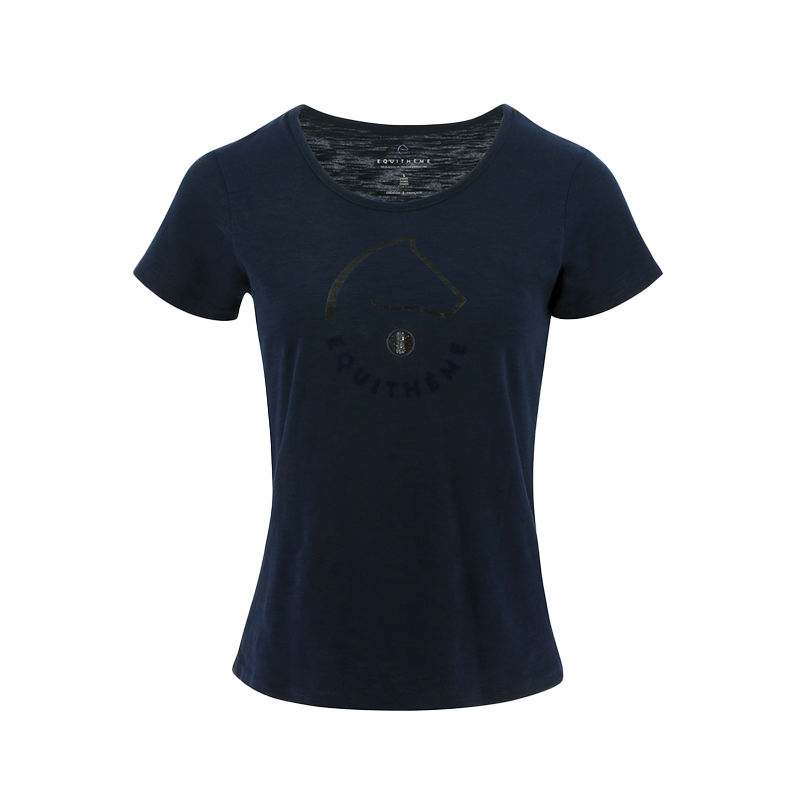 Equithème - Women's short-sleeve T-shirt Claire navy | - Ohlala