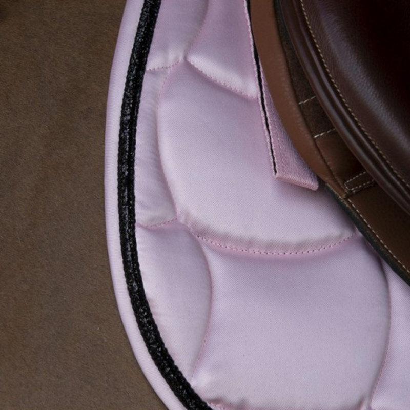 Equithème - Satin saddle pad light pink | - Ohlala