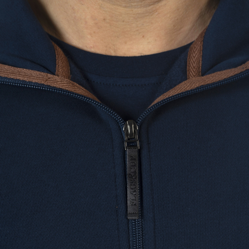 Flags & Cup - Felpa con zip uomo Gambo blu navy | - Ohlala