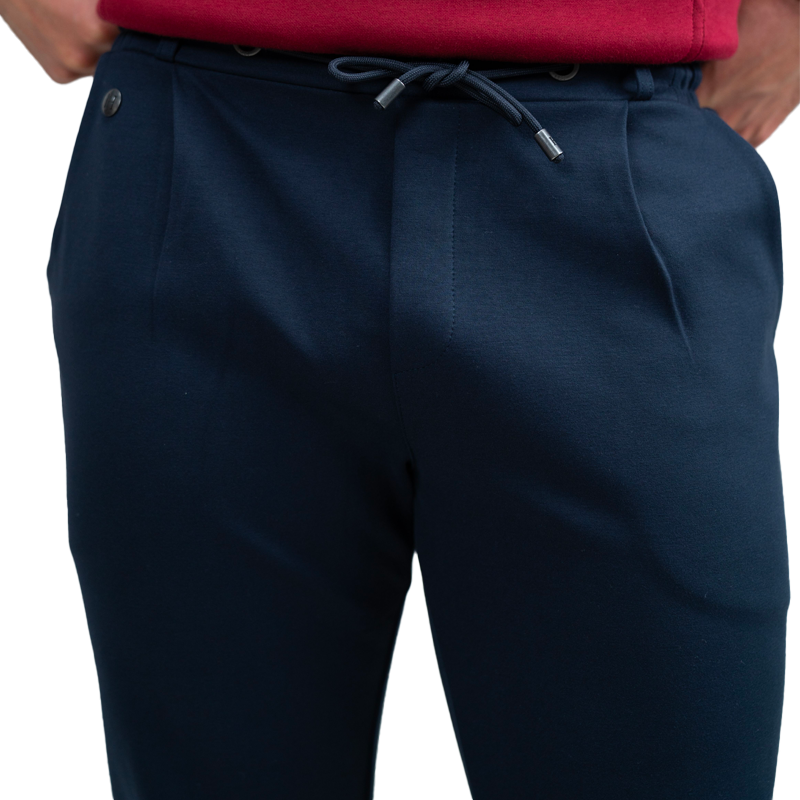 Harcour - Pantalón chino casual hombre Brado marino | - Ohlala