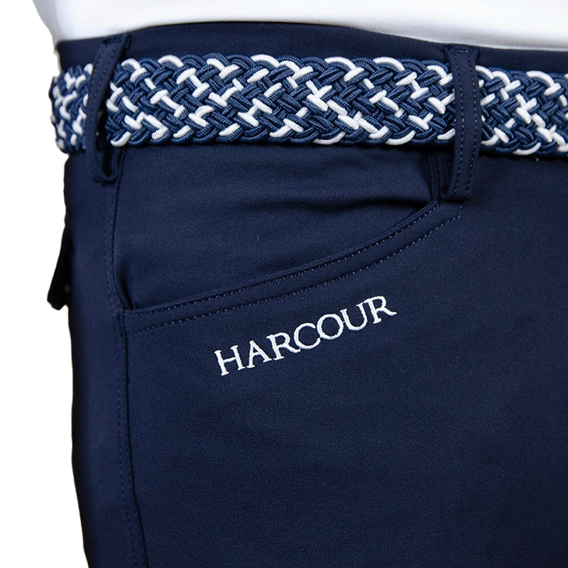 Harcour - Męskie spodnie jeździeckie fix system grip Costaso granatowe | - Ohlala