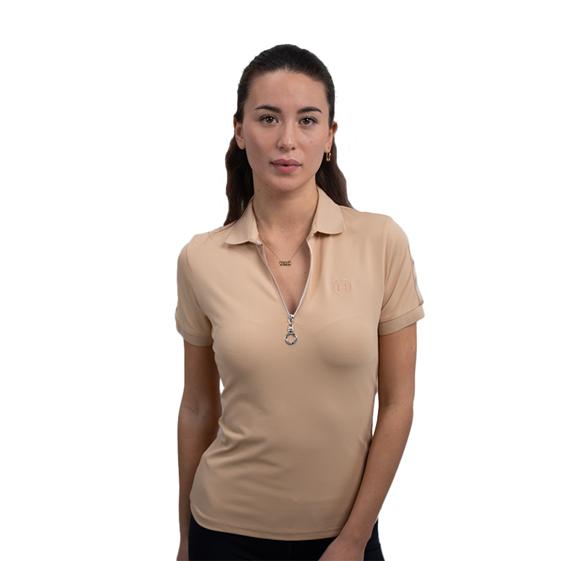 Harcour - Technisches Kurzarm-Damenpoloshirt Pimp sand | - Ohlala