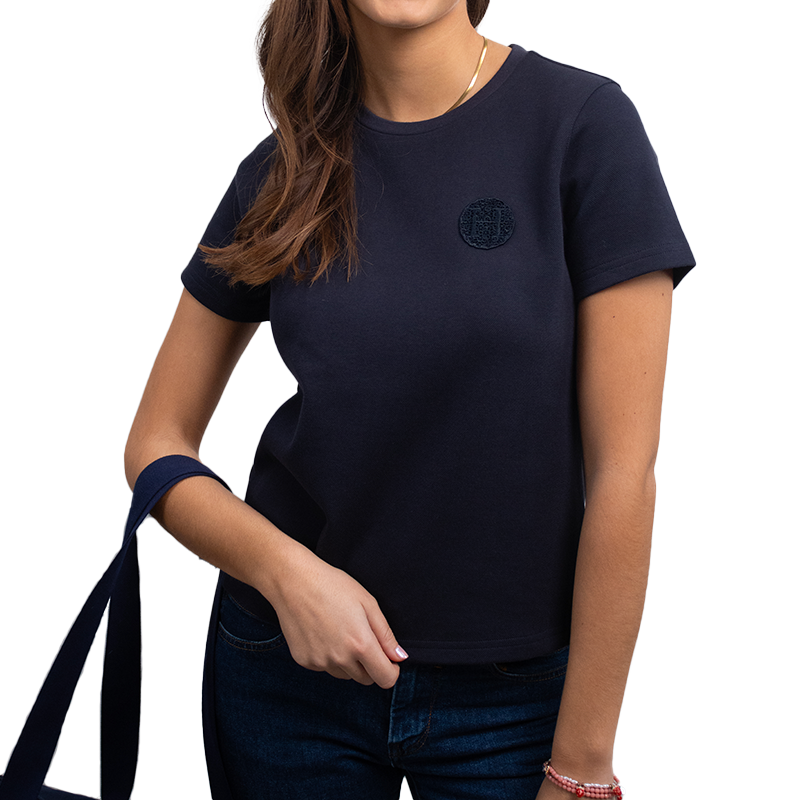 Harcour - Dames T-shirt korte mouwen Telma marine | - Ohlala