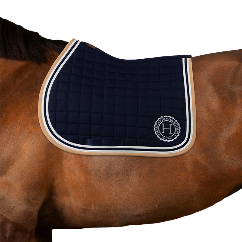 Harcour - Soft navy and sand saddle pad | - Ohlala