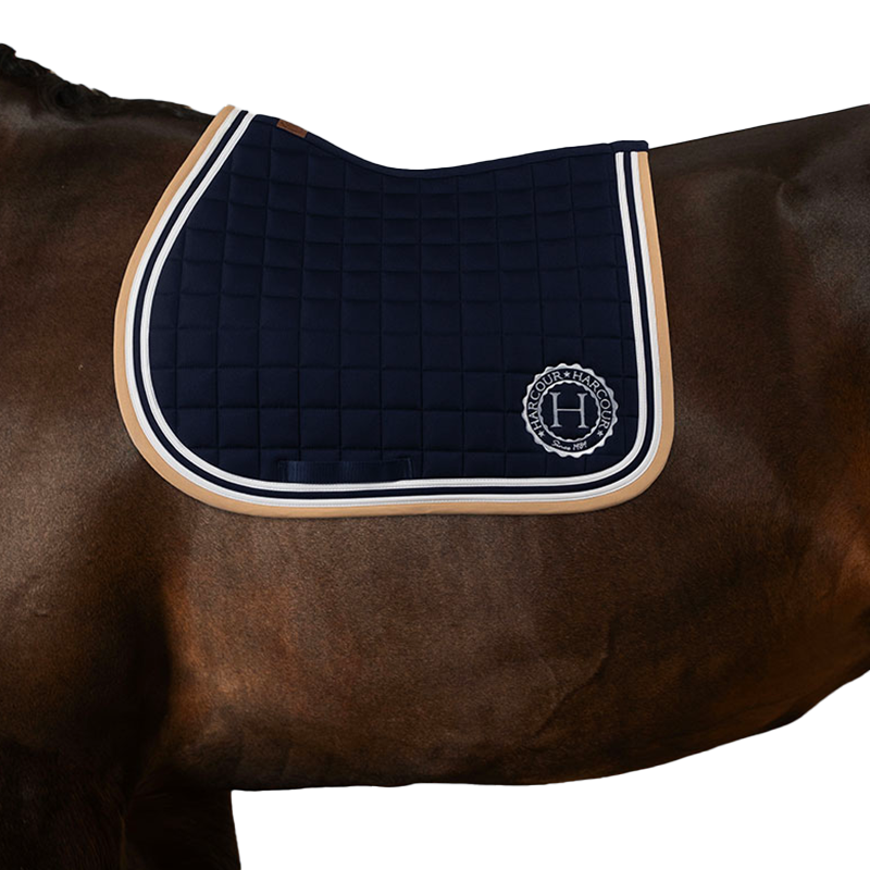 Harcour - Soft saddle pad navy and sand | - Ohlala