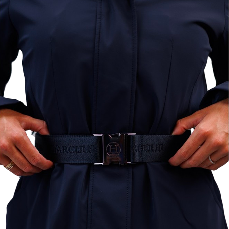 Harcour - Trench coat lungo donna Tweeta blu navy | - Ohlala