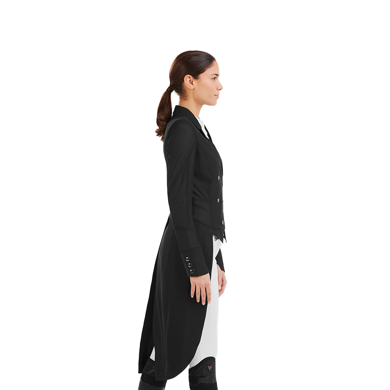 Horse Pilot - Frac largo de dressage para mujer Mesh negro | - Ohlala