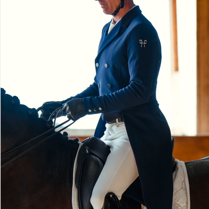 Horse Pilot - Men's dressage competition jacket Long frac navy | - Ohlala
