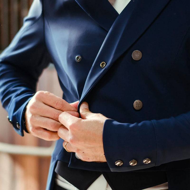 Horse Pilot - Men's Long frac dressage competition jacket navy | - Ohlala