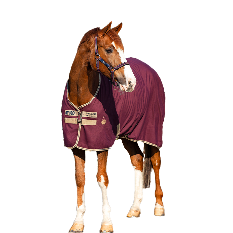 Horseware - Amigo stable sheet fig/ navy/ beige | - Ohlala