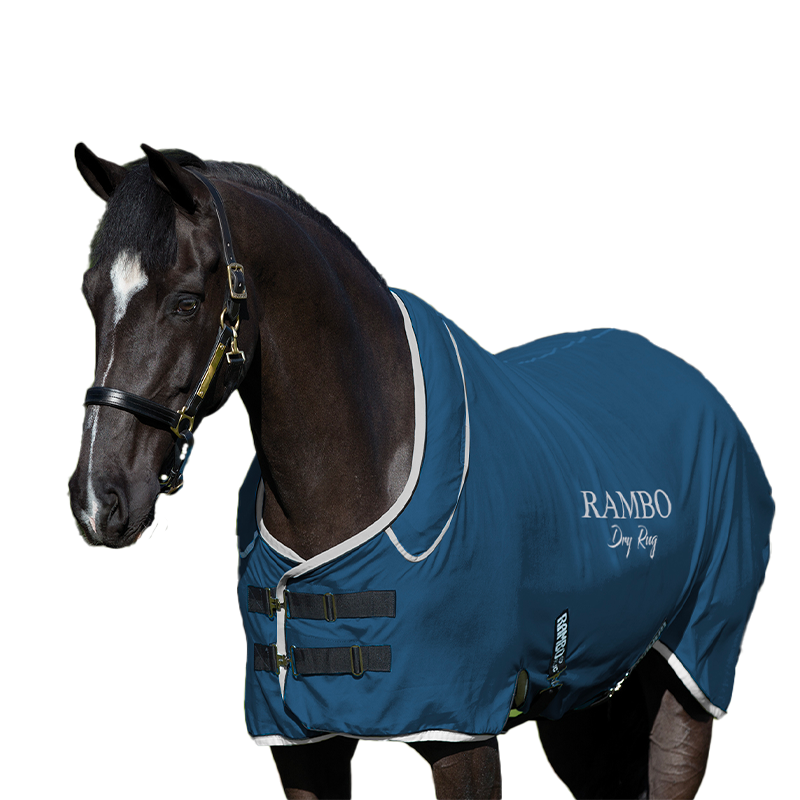 Horseware - Rambo Dry Rug Supreme cooler rug navy/ silver | - Ohlala