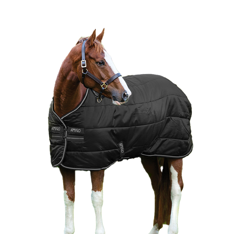 Horseware - Amigo Diamond Insulator Stable Rug Black/Silver 100g | - Ohlala
