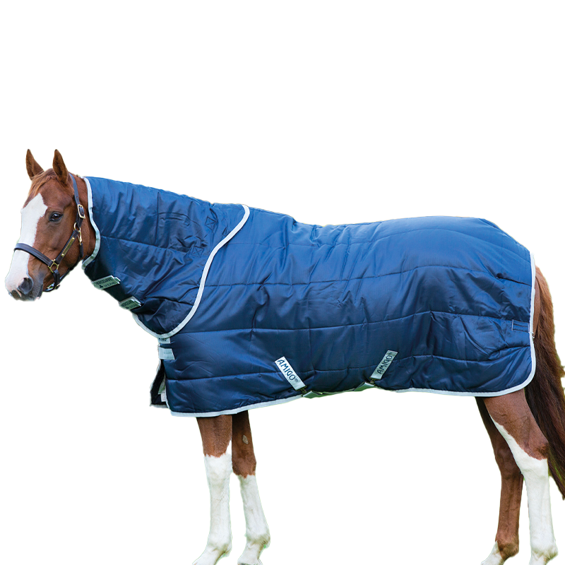 Horseware - Derka stajenna Amigo Insulator Plus z ochraniaczem szyi granatowa/srebrna 200g | - Ohlala
