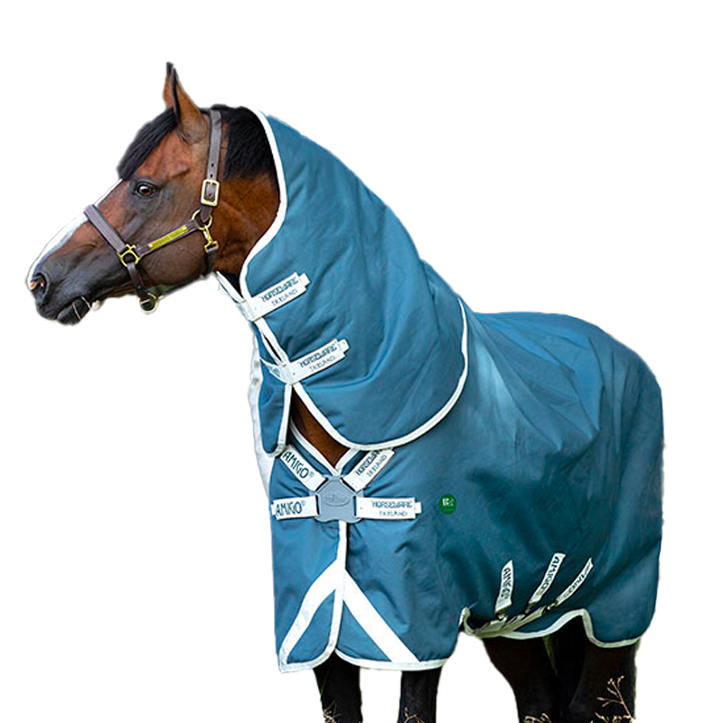 Horseware - Außendecke Ameco Bravo 12+ Pferd mit Halsteil blau 250g | - Ohlala