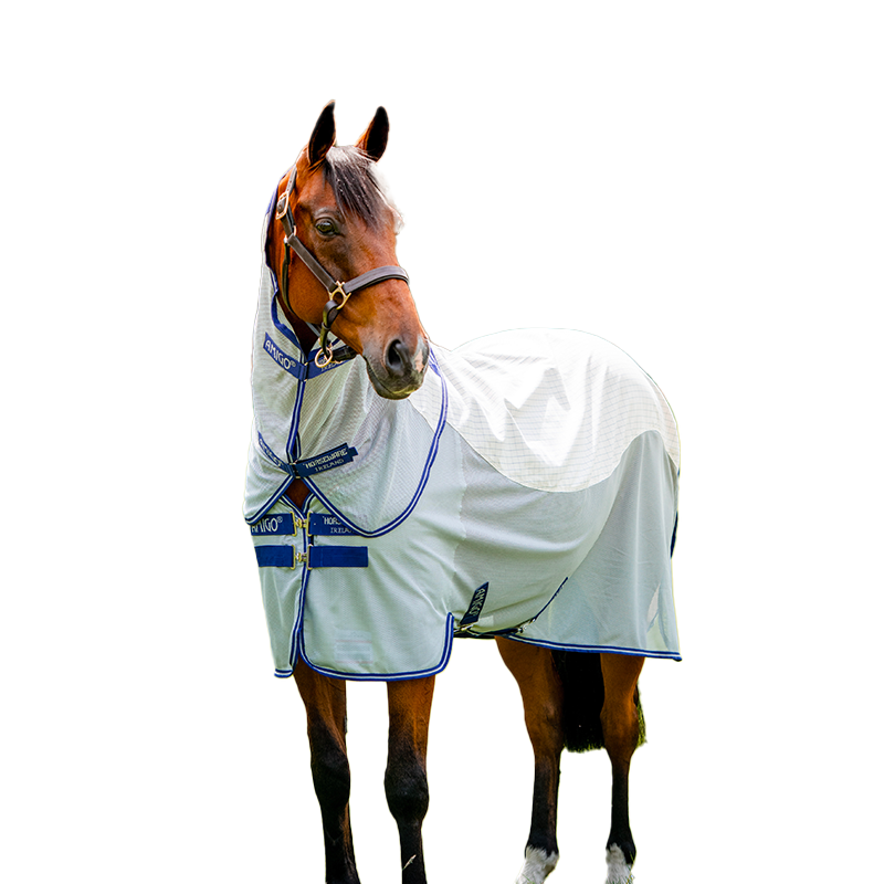 Horseware - Amigo Airflow navy checked/blue/ivory summer turnout rug | - Ohlala