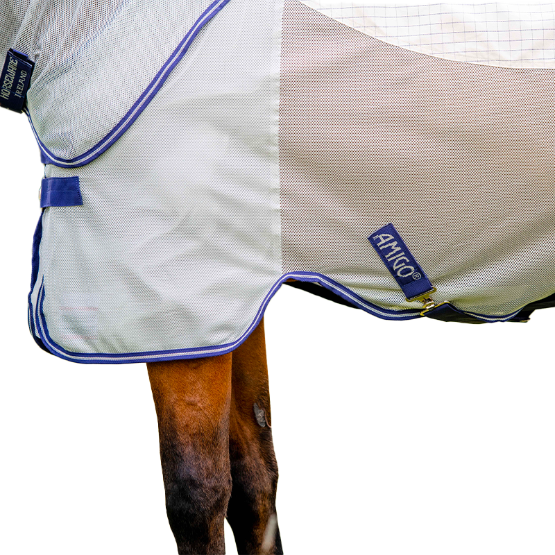 Horseware - Amigo Airflow Summer Turnout Rug navy check/ blue/ ivory | - Ohlala