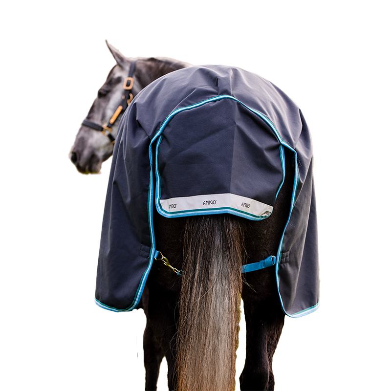 Horseware - Derka zewnętrzna Amigo Bravo 12 Original granat/turkus 100g | - Ohlala