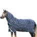 Horseware - Rhino Plus Vari Layer Outdoor Rug with Navy Check/Teal Neck Cover 250g | - Ohlala