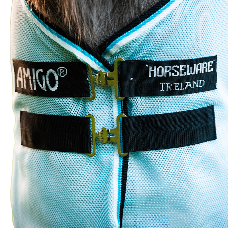 Horseware - Pony fly rug Amigo Petite Bug Rug azure/black/white | - Ohlala