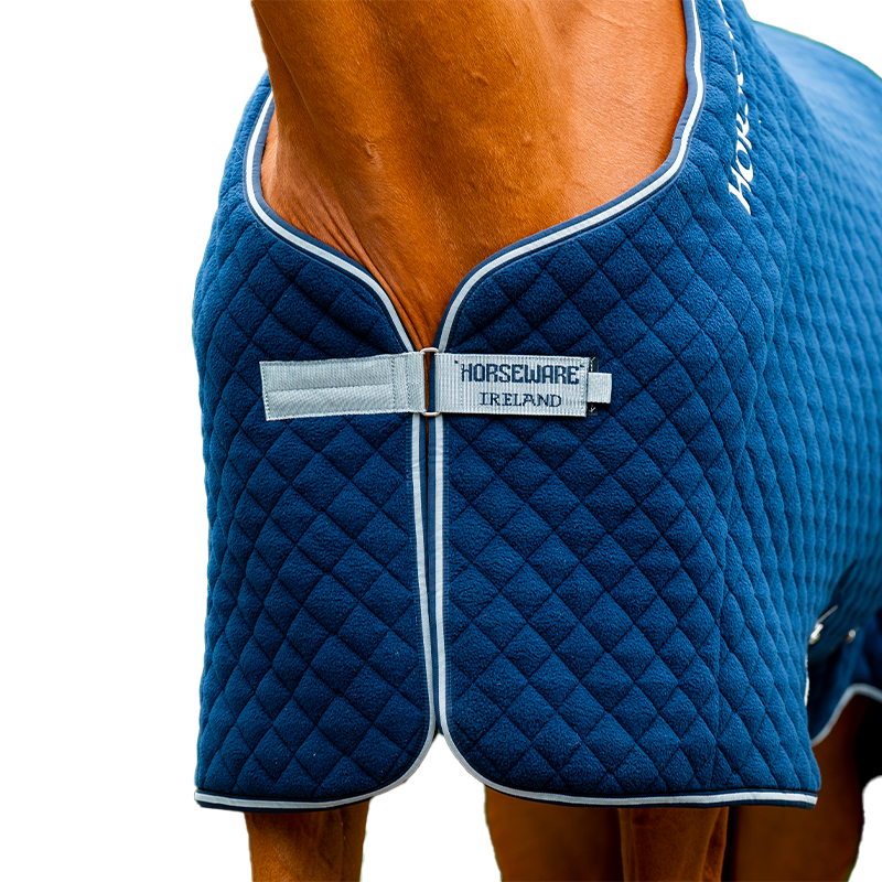 Horseware - Coperta asciugante Autumn Cooler blu navy/ argento 100g | - Ohlala