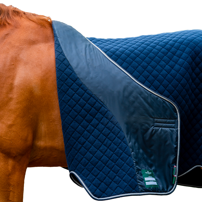 Horseware - Coperta asciugante Autumn Cooler blu marino/ argento 100g | - Ohlala