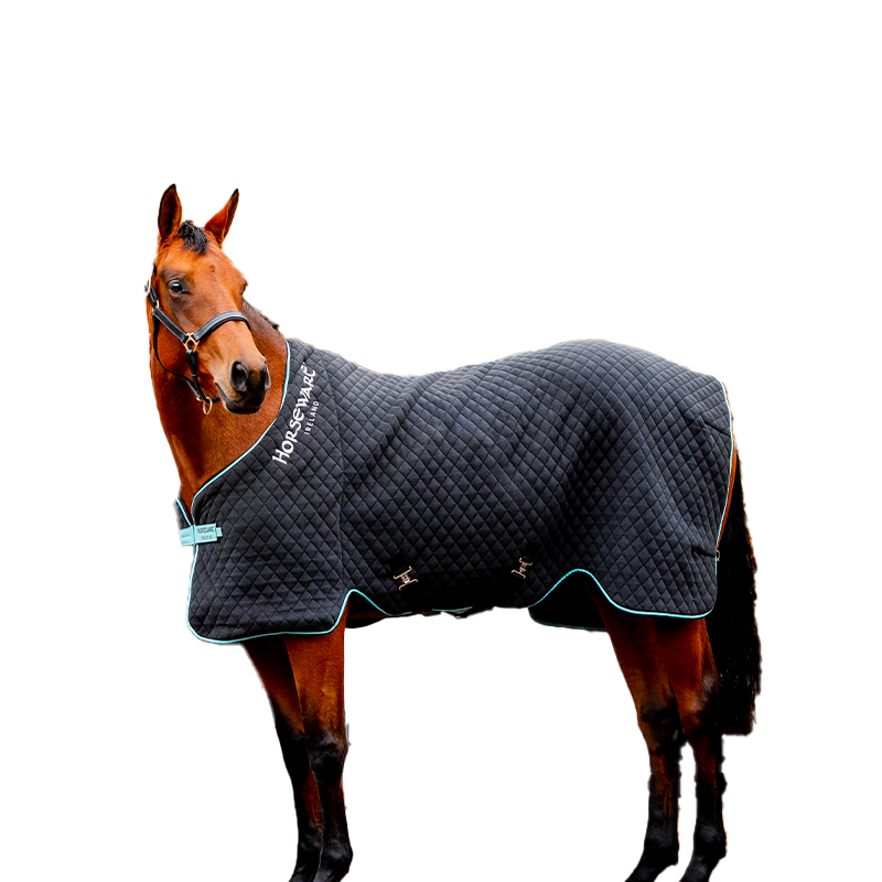 Horseware - Autumn Cooler Drying Rug black/ aqua/ silver 100g | - Ohlala