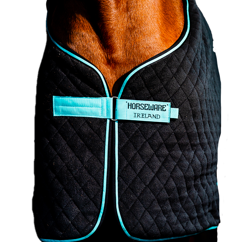 Horseware - Autumn Cooler Drying Rug black/ aqua/ silver 100g | - Ohlala