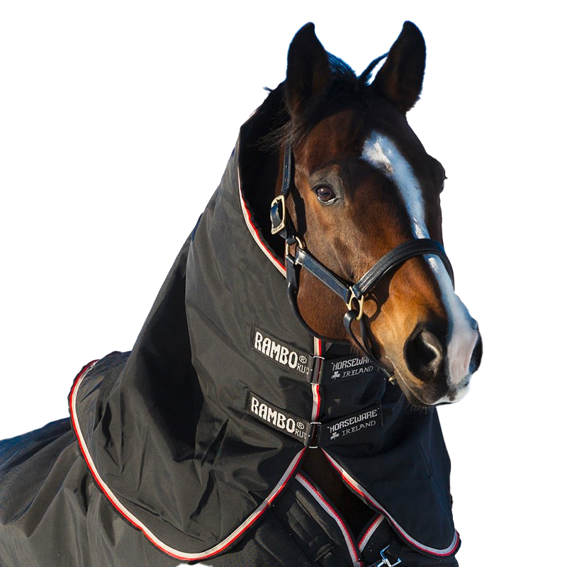 Horseware - Halsteil für Rambo Supreme Decke schwarz/ orange 250g | - Ohlala