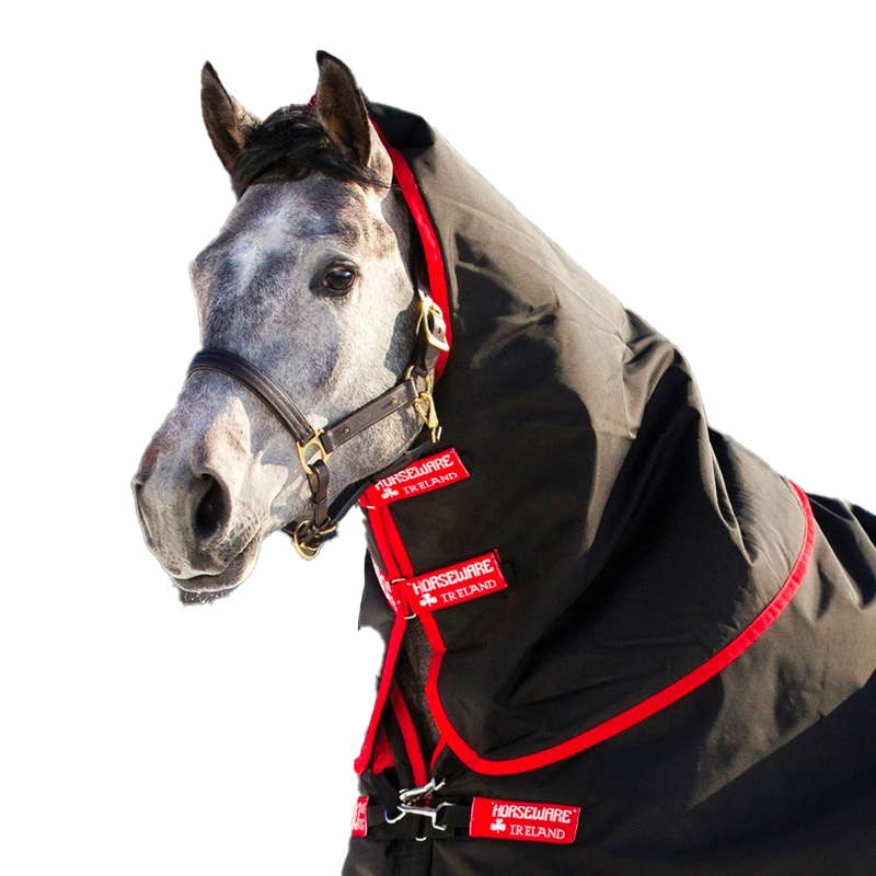 Horseware - Nekafdekker voor Rambo Supreme deken zwart/ rood 250g | - Ohlala