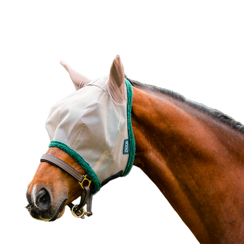 Horseware - Rambo Fly Mask oat/green | - Ohlala