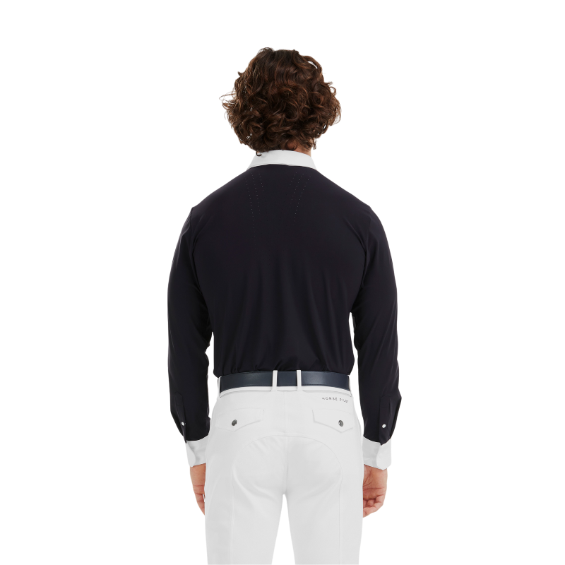 Horse Pilot - Herren Langarmhemd Aerolight dark night | - Ohlala