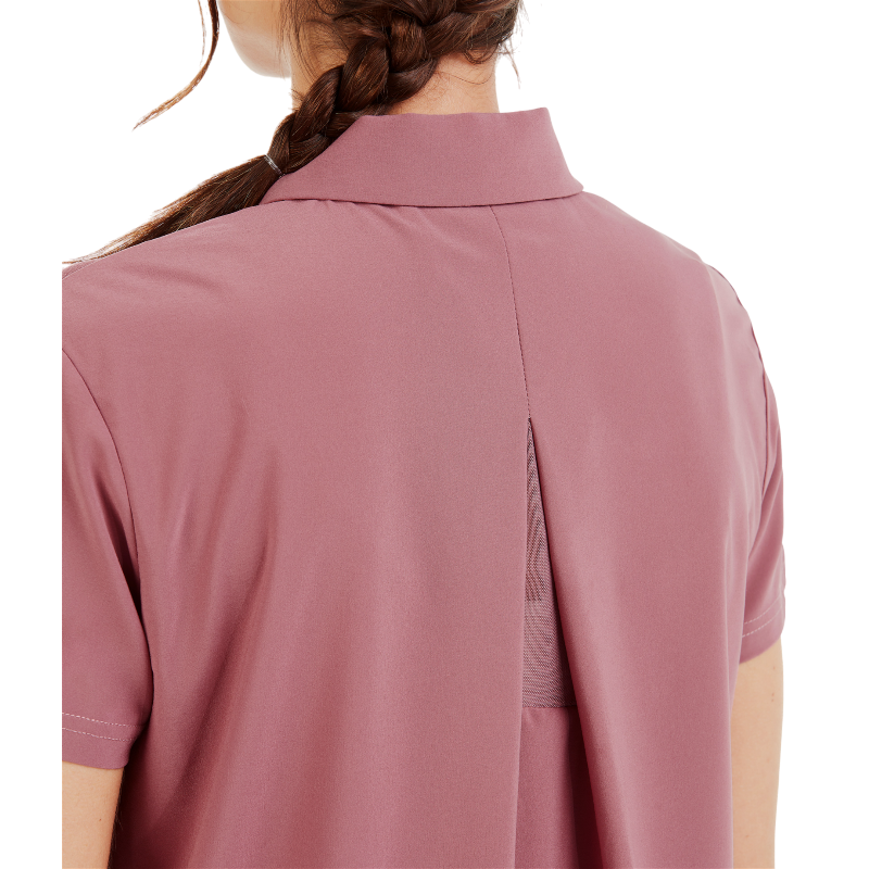 Horse Pilot - Damen Kurzarm-Polo Ariia dark pink | - Ohlala