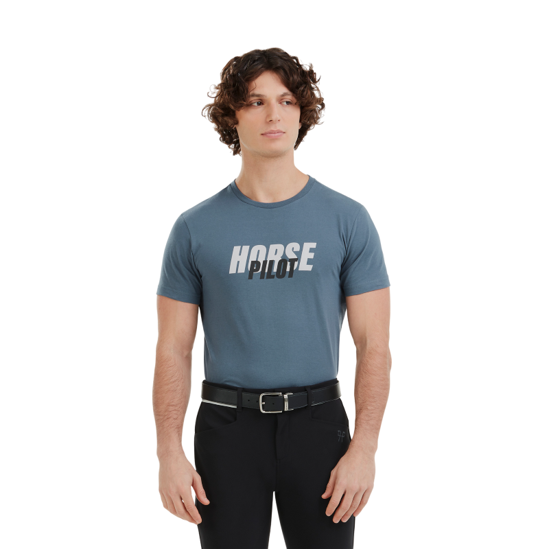 Horse Pilot - Men's short sleeve T-shirt Team vintage indigo | - Ohlala