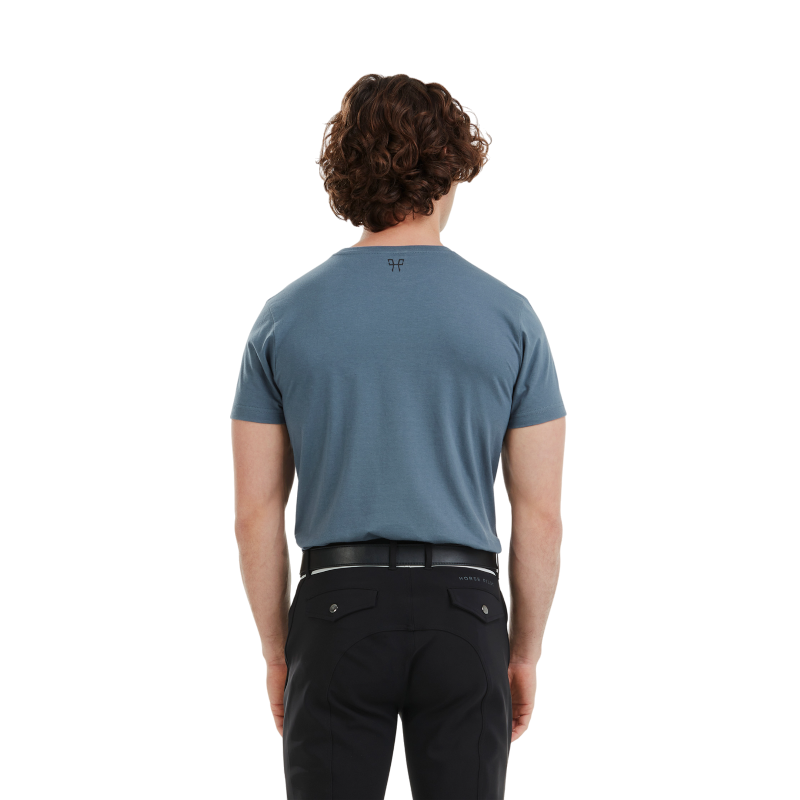 Horse Pilot - Men's short sleeve T-shirt Team vintage indigo | - Ohlala