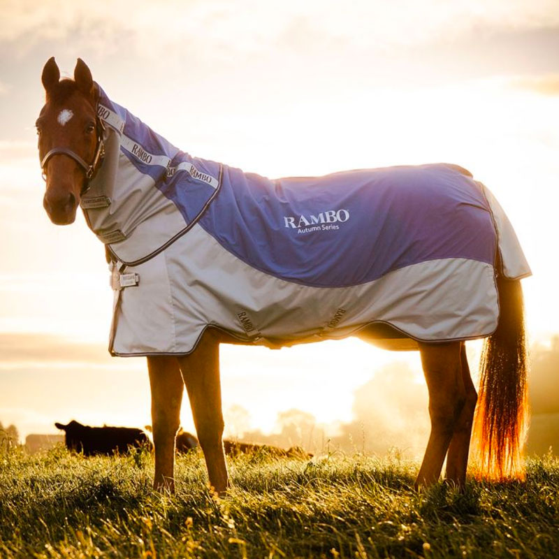 Horseware - Rambo Autumn Decke marine/grau | - Ohlala