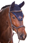 Jump'In - Bonnet pour chevaux écusson losange marine/ orange | - Ohlala