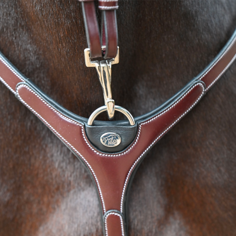 Jump'In - Premium Clincher Jagdhalsring und Martingalgabel Havanna | - Ohlala