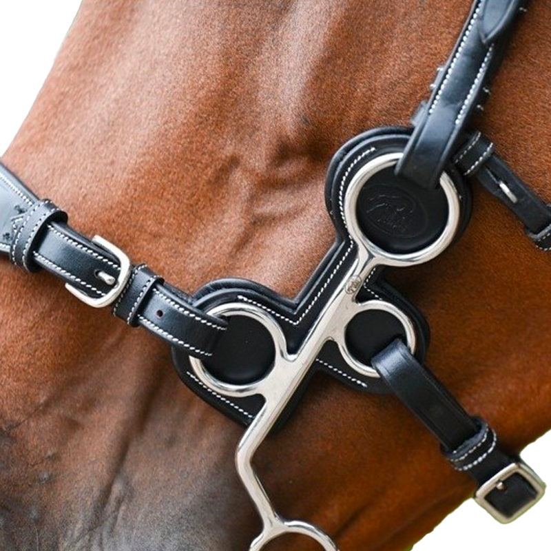 Jump'In - Bescherming voor Jump'in hackamore in zwart leder | - Ohlala
