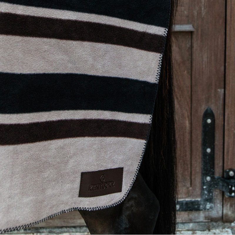 Kentucky Horsewear - Abschwitzdecke Karo Heavy Stripes Braun/Beige | - Ohlala